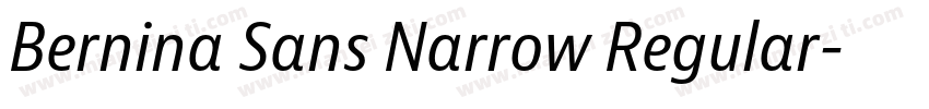 Bernina Sans Narrow Regular字体转换